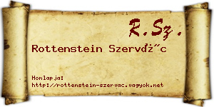 Rottenstein Szervác névjegykártya